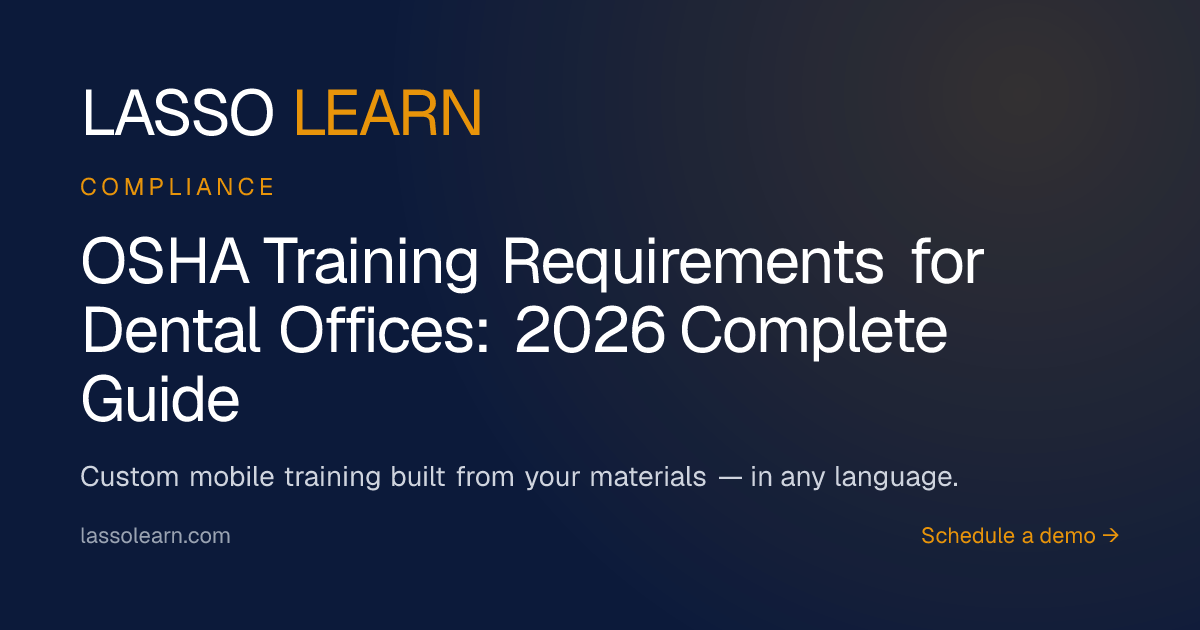 OSHA Training Requirements for Dental Offices: 2026 Complete Guide ...